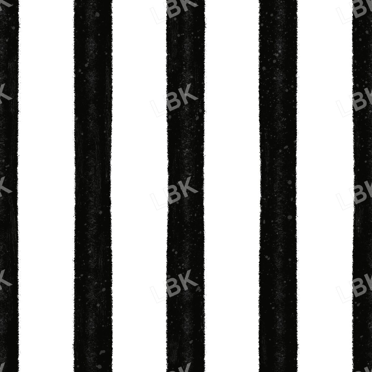 Vertical hand drawn stripe black and white
