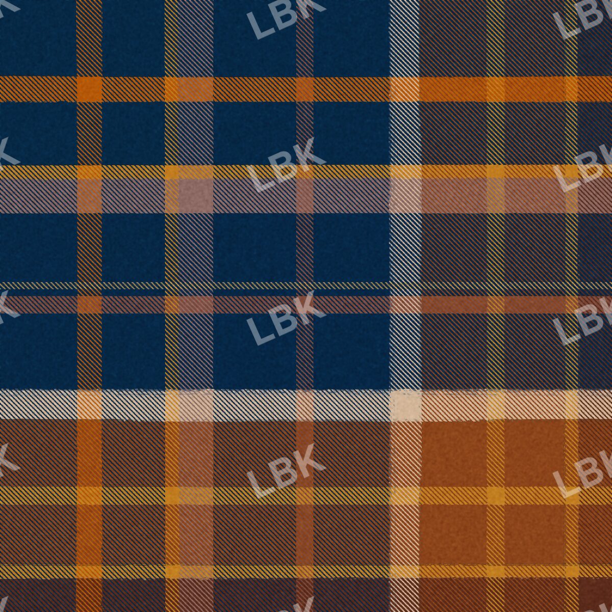 Papas plaid - dark navy orange mix