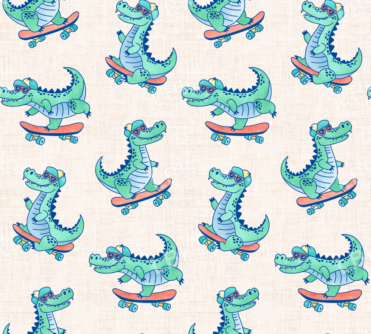 Skate Park Green Gators White