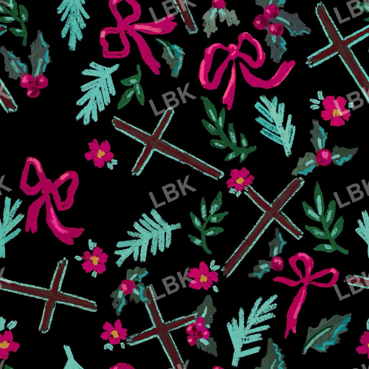 Scattered crosses black berry
