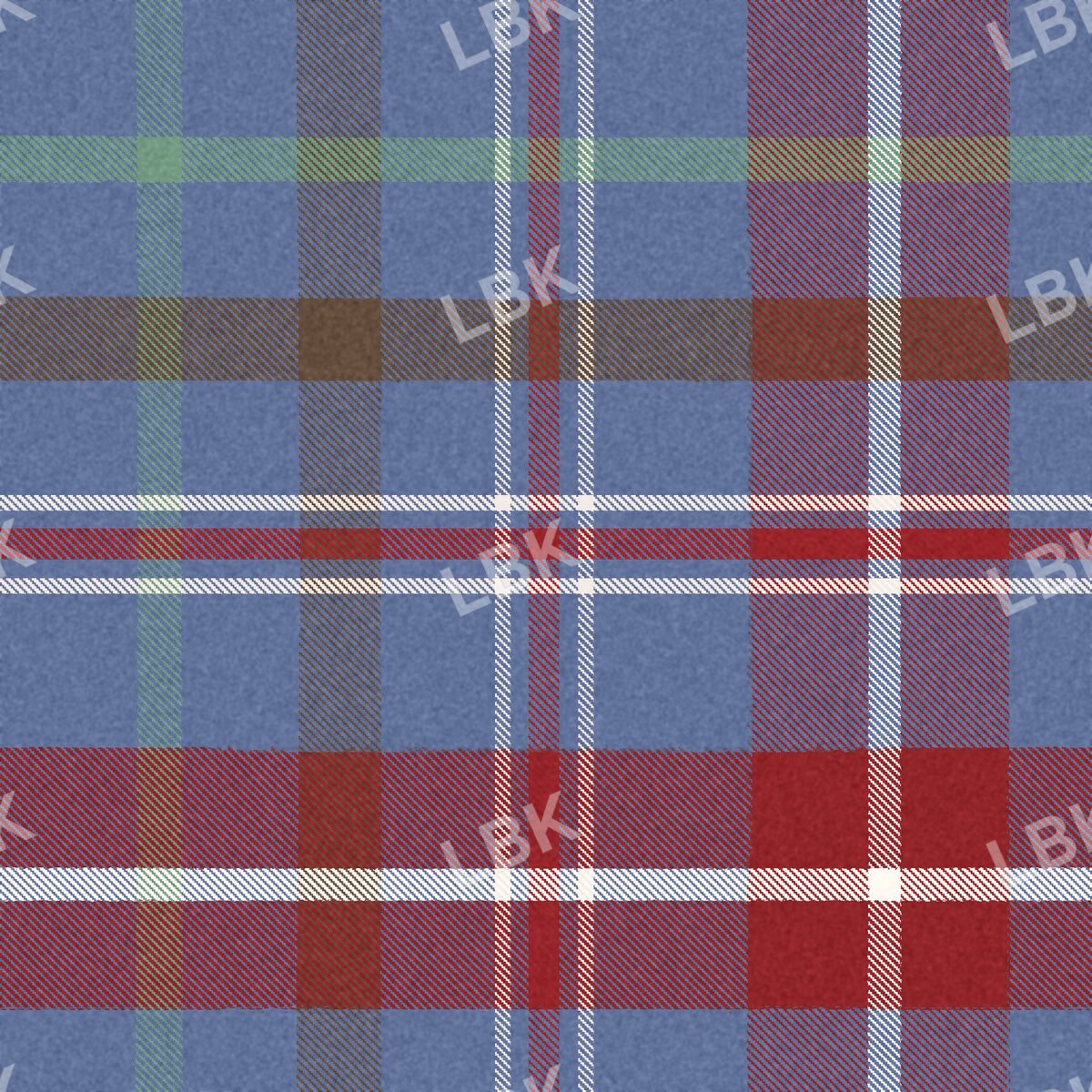 Winter blue plaid