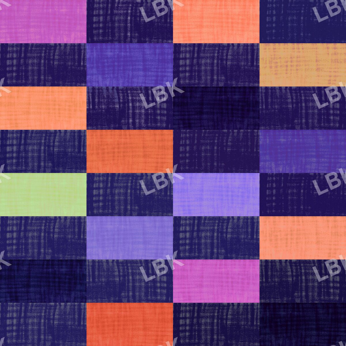 Multicolored rectangle checker dark purple multi texture
