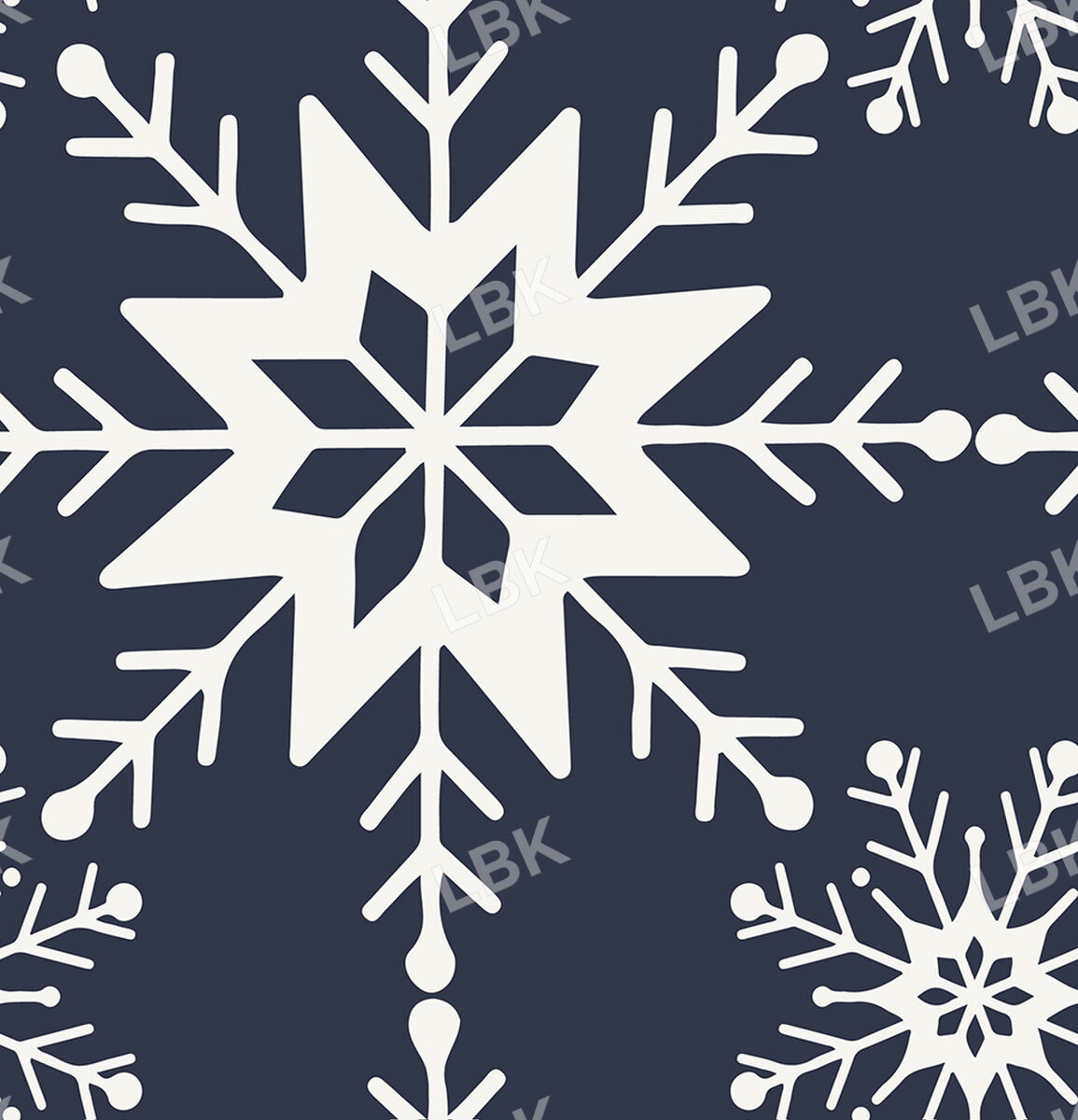 Winter Fox Snowflake Navy