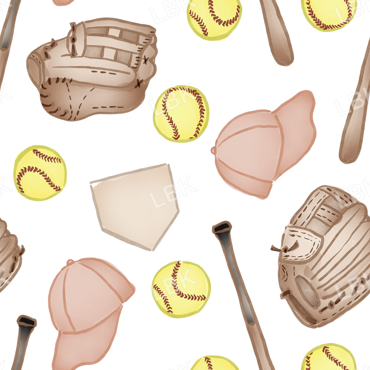 Softball - White - Pink Hats