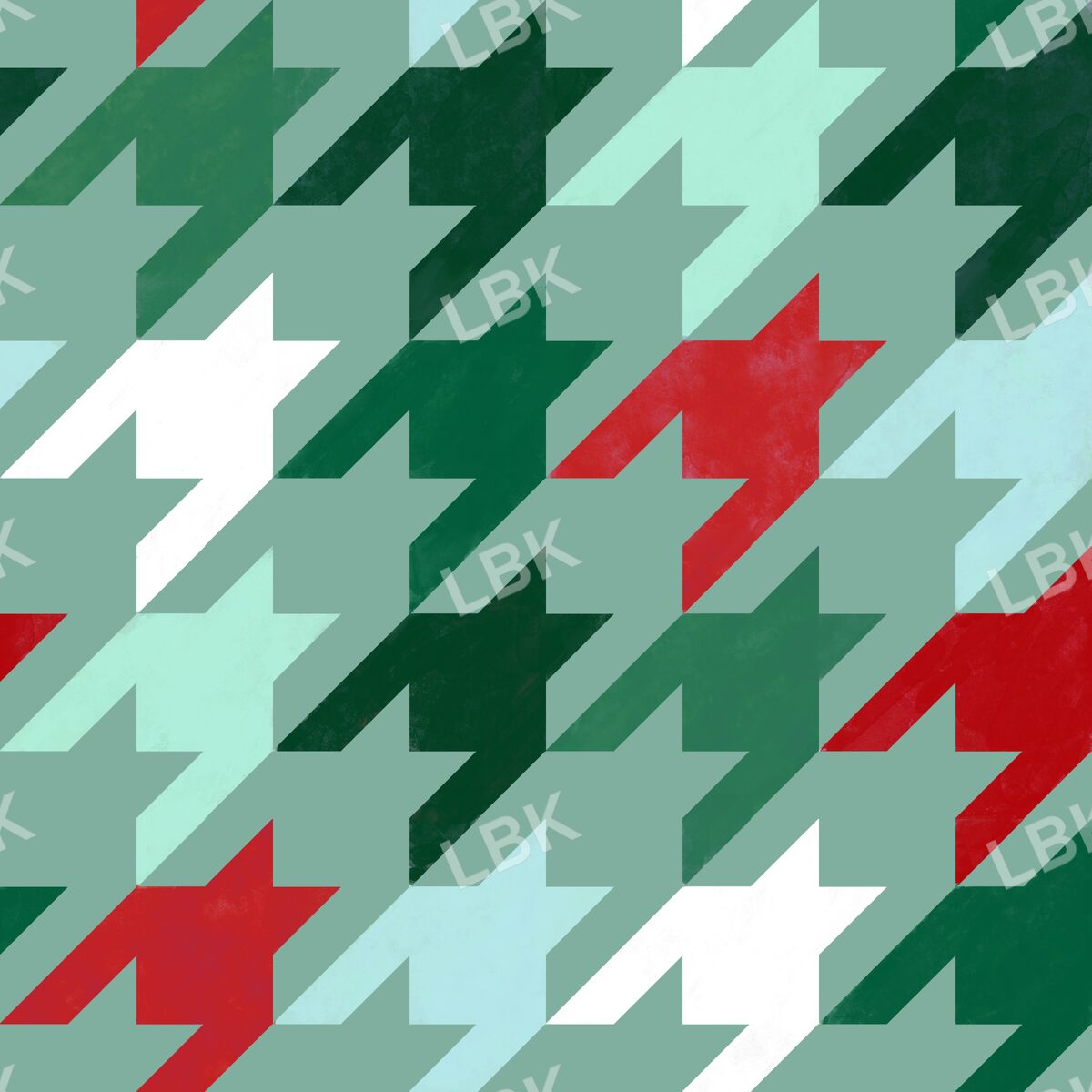 Houndstooth - winter sage