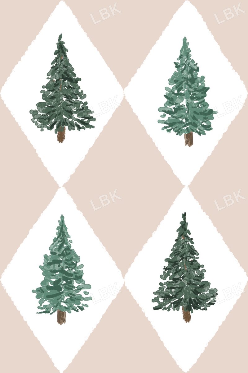 Tan tree argyle
