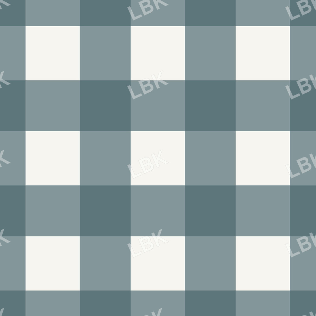 Winter Fox Gingham Blue