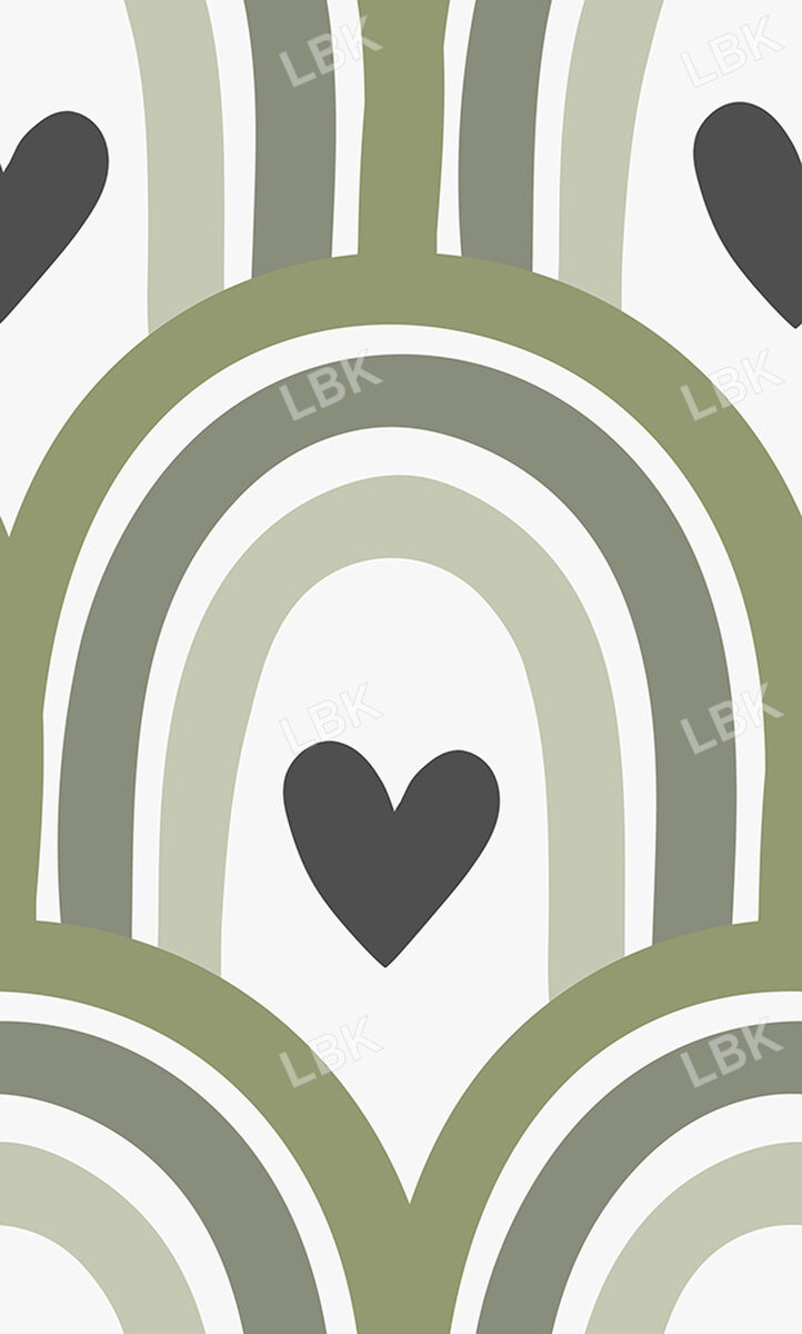 Wild Love Rainbow Heart Green