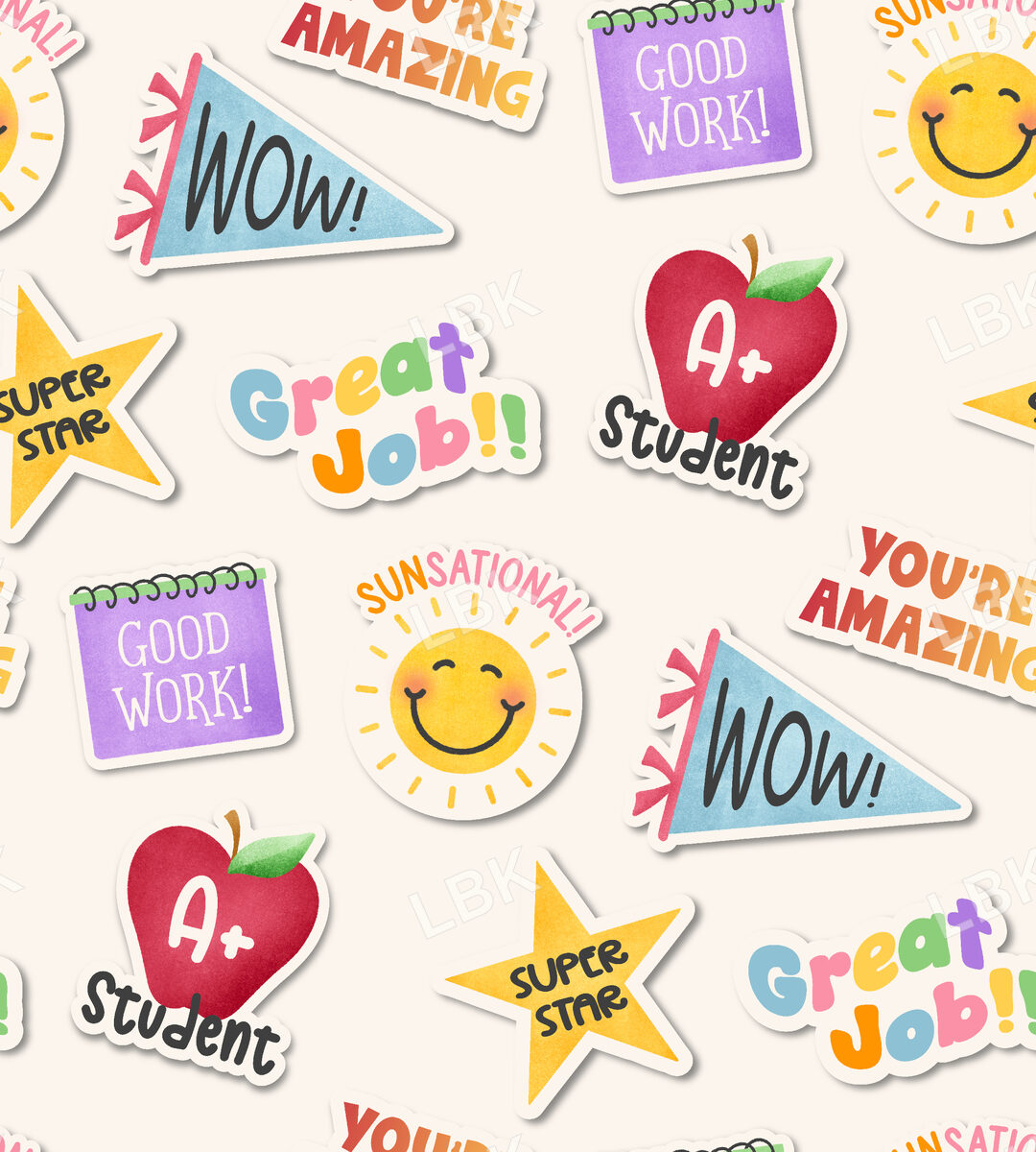 Back 2 School 2.0 Sticker Paper White