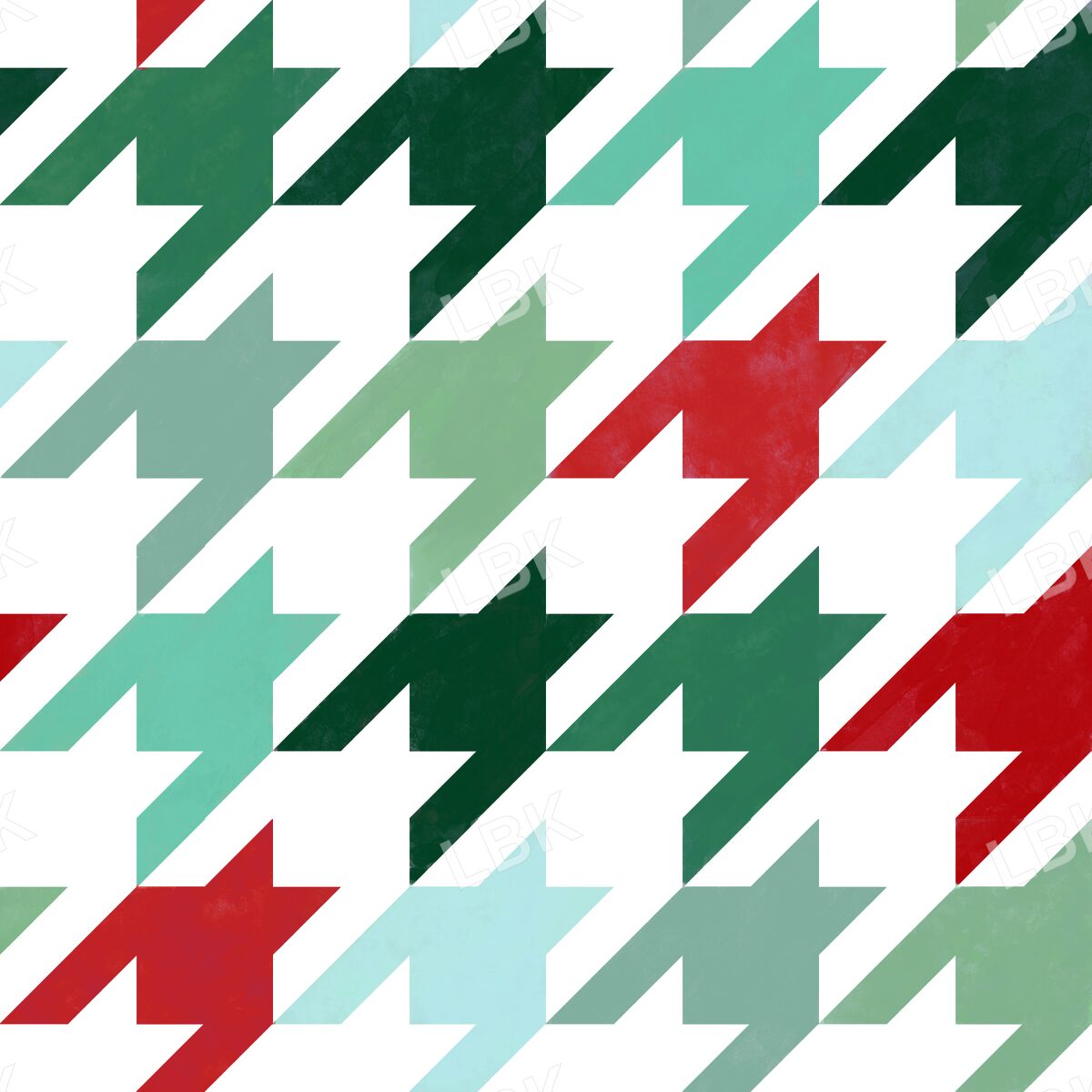 Houndstooth - white multi
