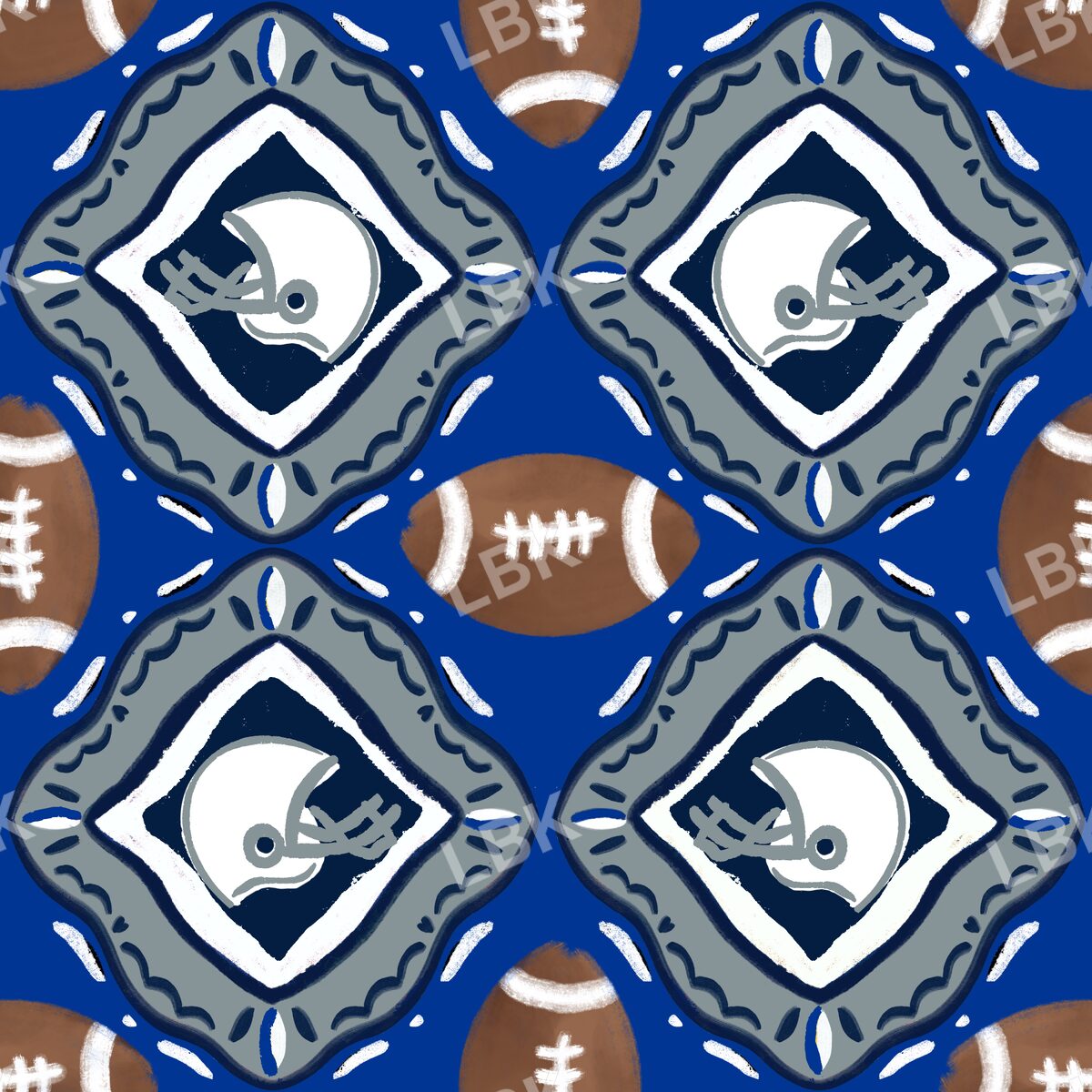Dallas team football tiles blue