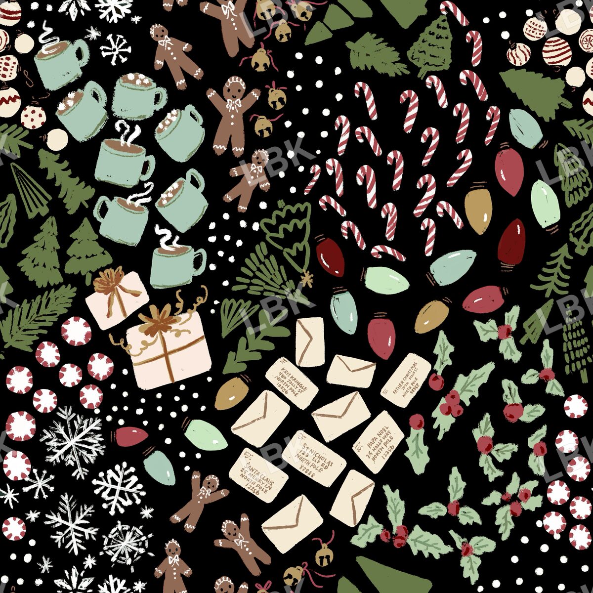 Holiday Christmas pizazz black