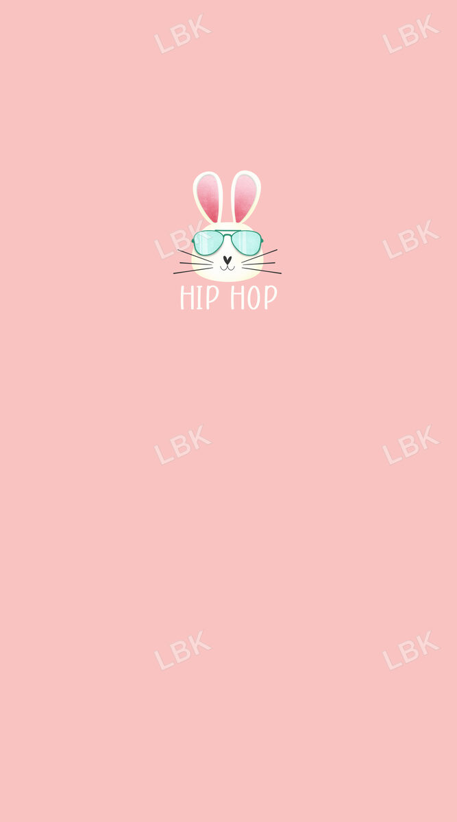 Hoppy Easter Panel Hip Hop Peach