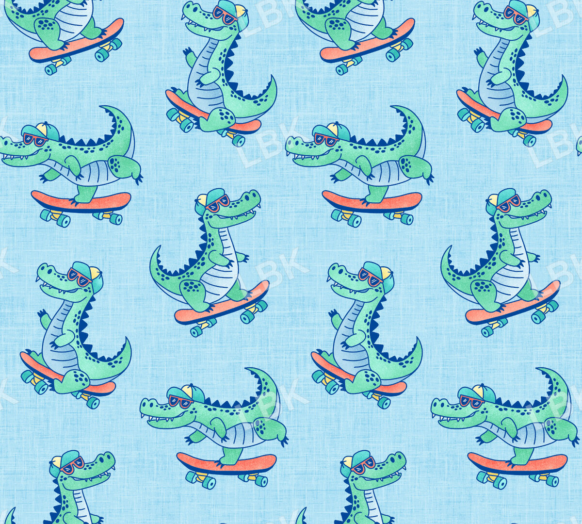 Skate Park Green Gators Blue