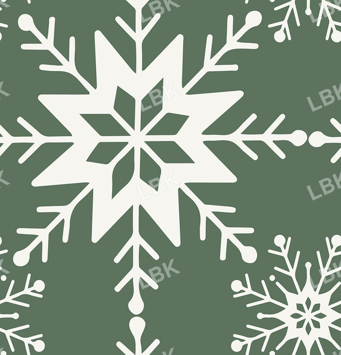 Winter Fox Snowflake Green