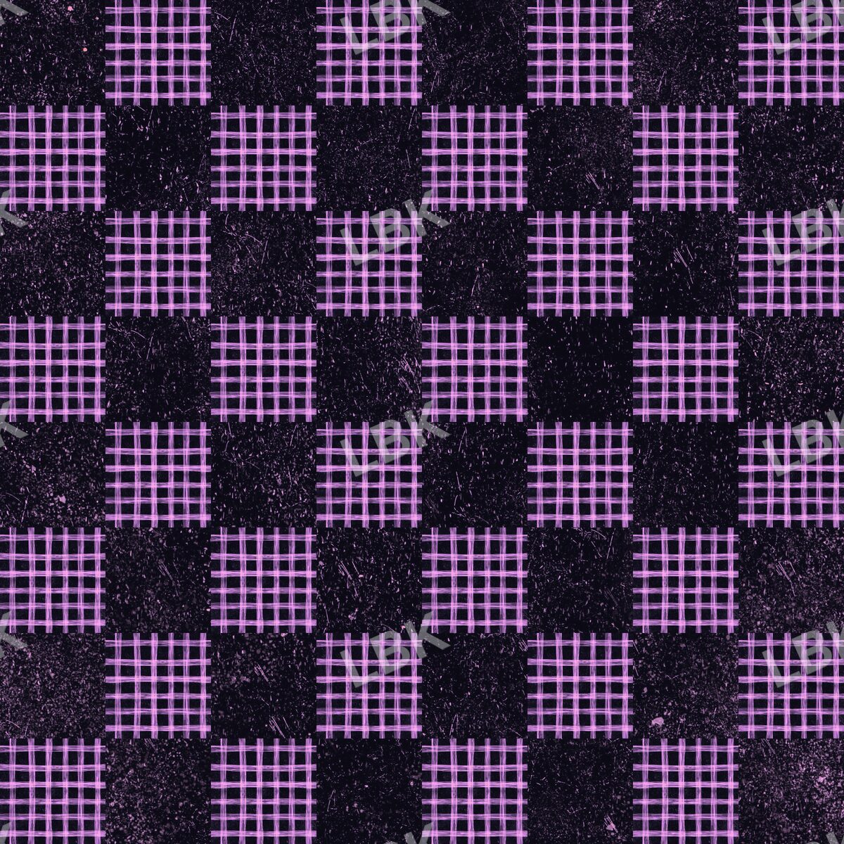 Halloween check blk magenta