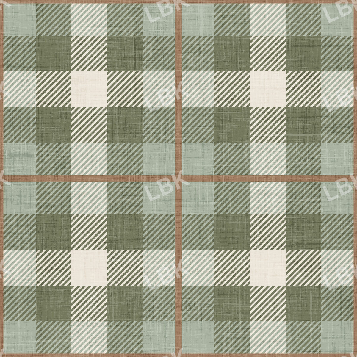Faux Flannel Sage Plaid