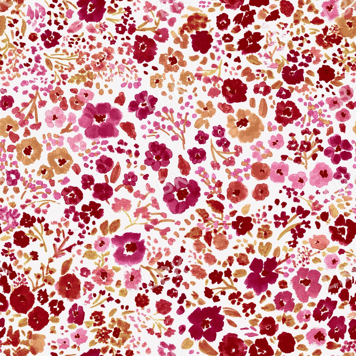 Fall Color Pop Floral Vibrant Berry