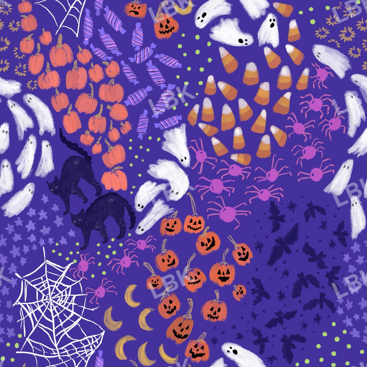 Halloween ditsy mix ultra violet purple