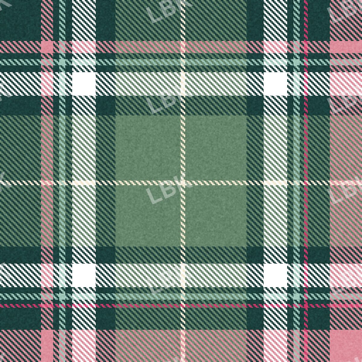 Holiday Teal green pink plaid