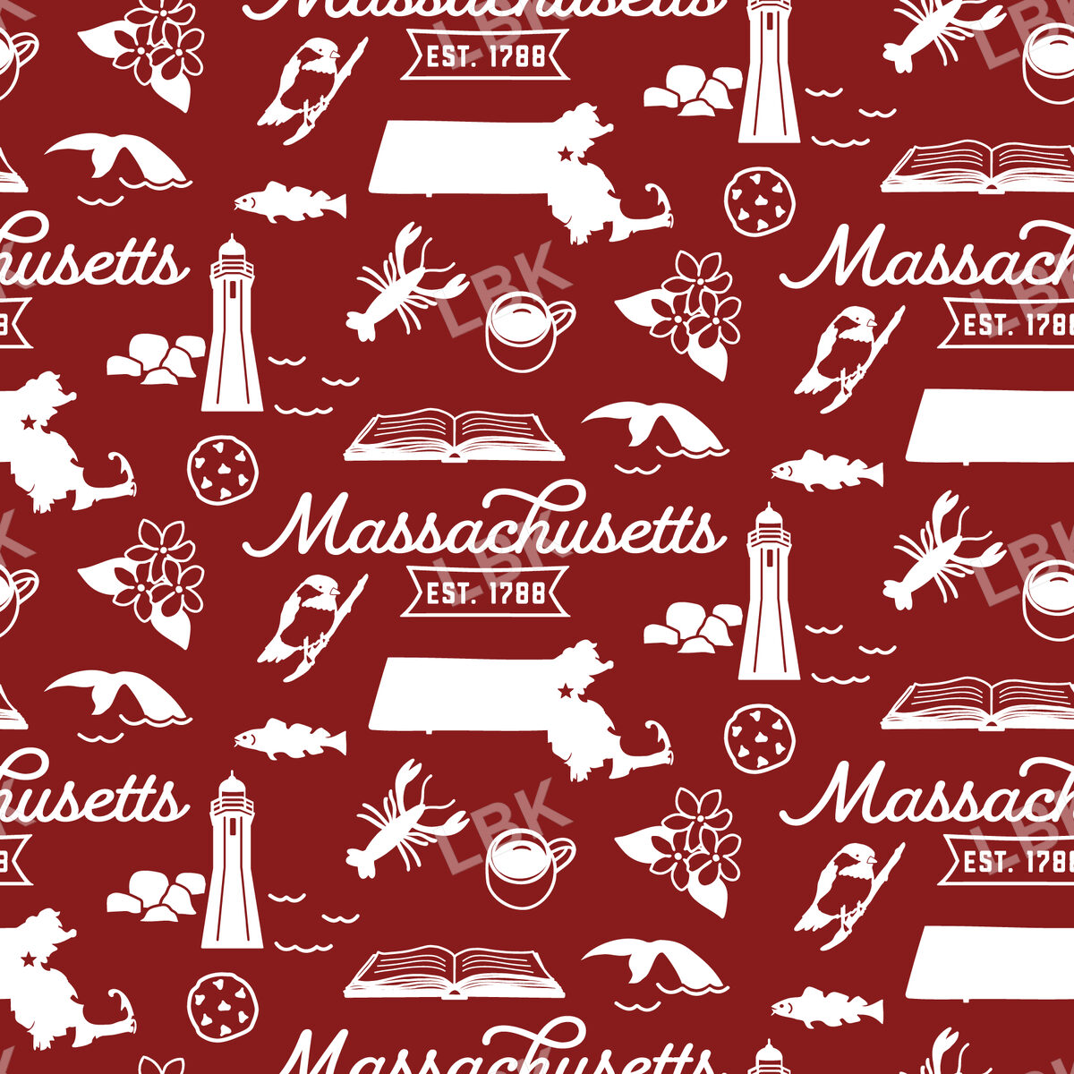 Massachusetts-maroon red