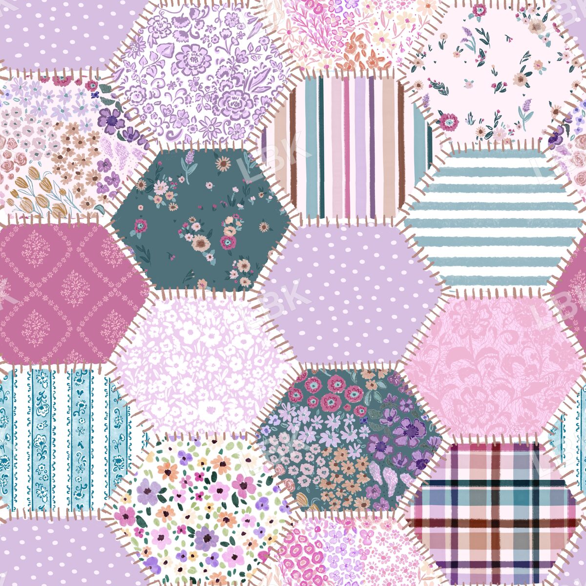 Floral fantasy patchwork