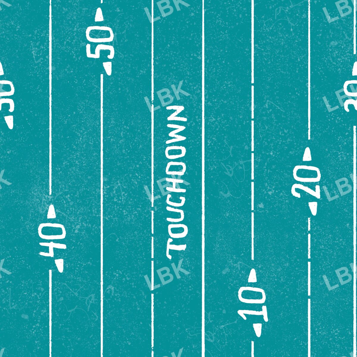 Miami turquoise touchdown field stripe