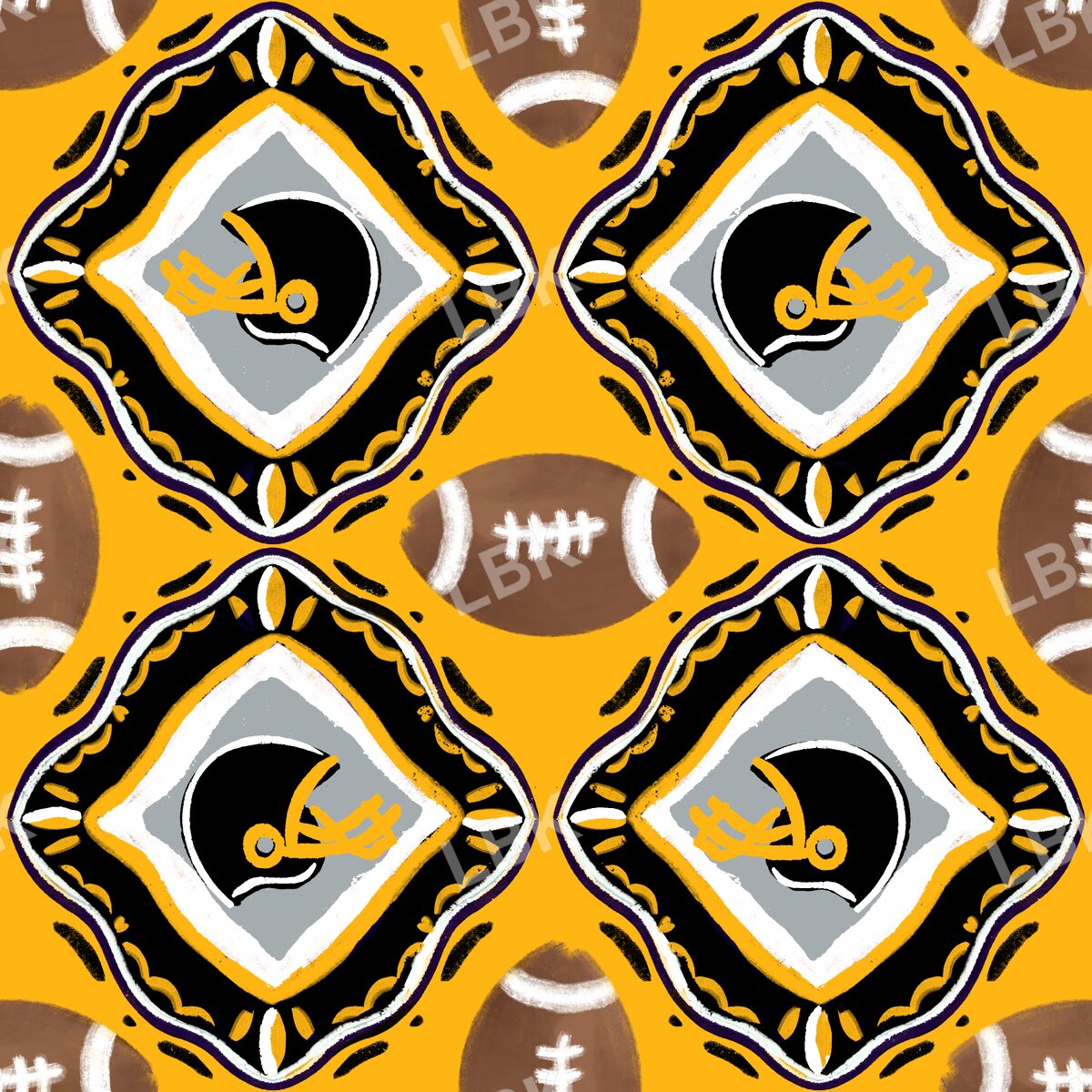 Pittsburgh team football tiles yellow