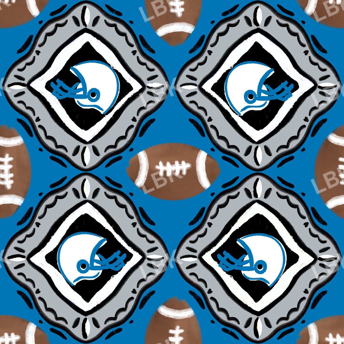 Detroit team football tiles