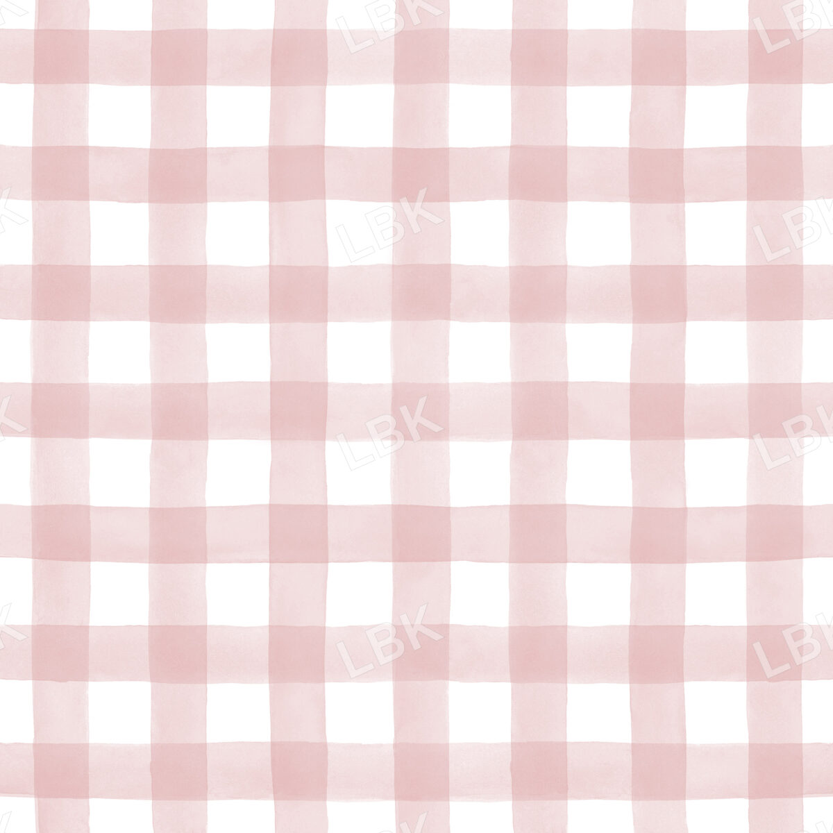 Barely Blush Watercolor Buffalo Check Plaid