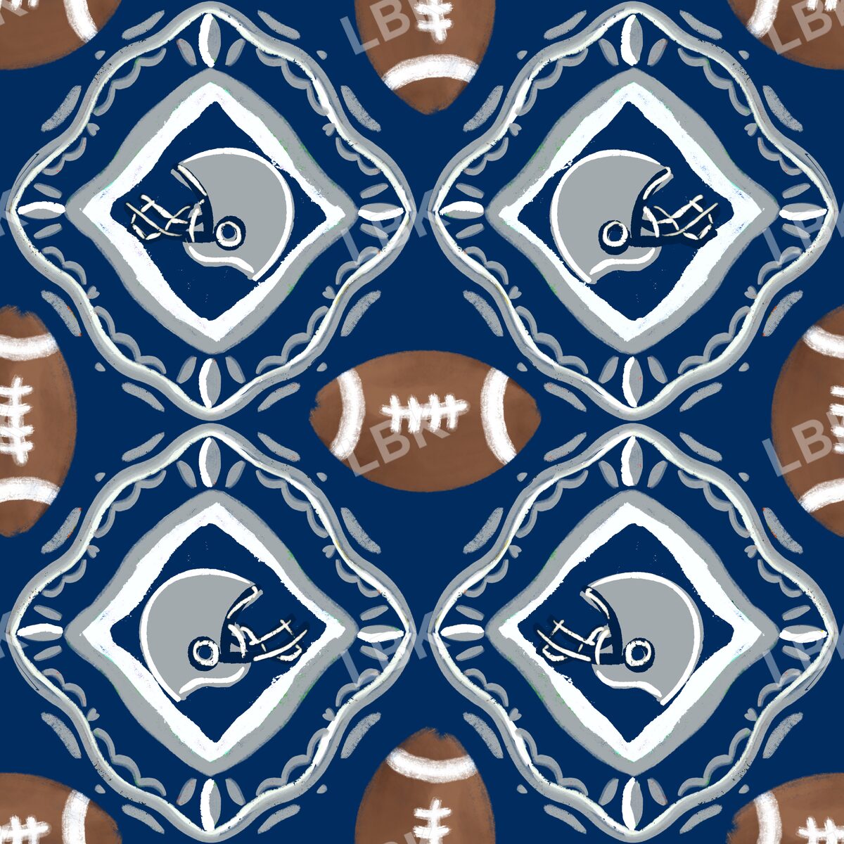 Indianapolis team football tiles blue