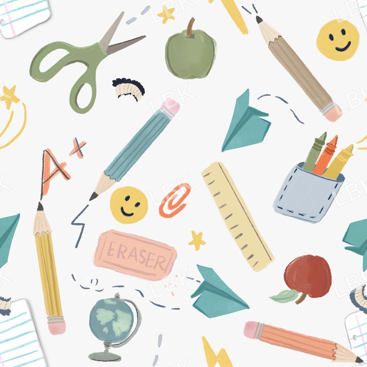 School supply desk essentials gray