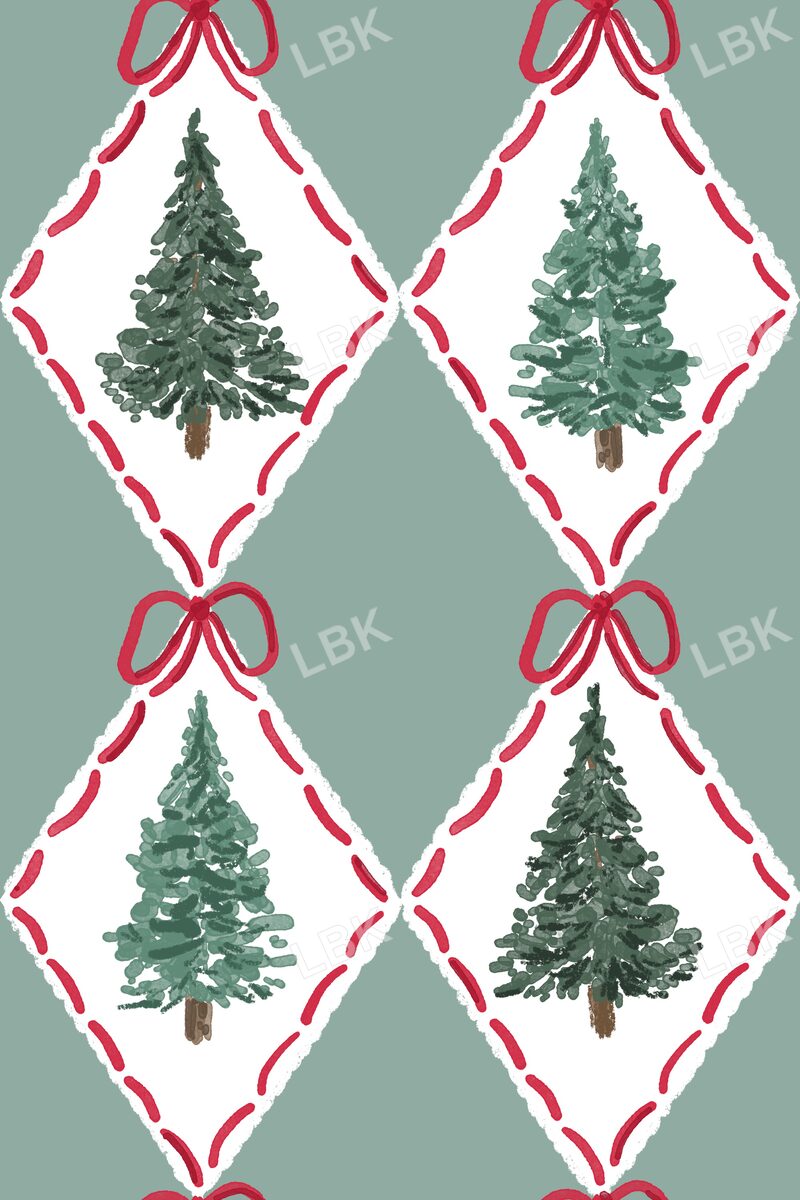 Tree argyle frasier w red bow