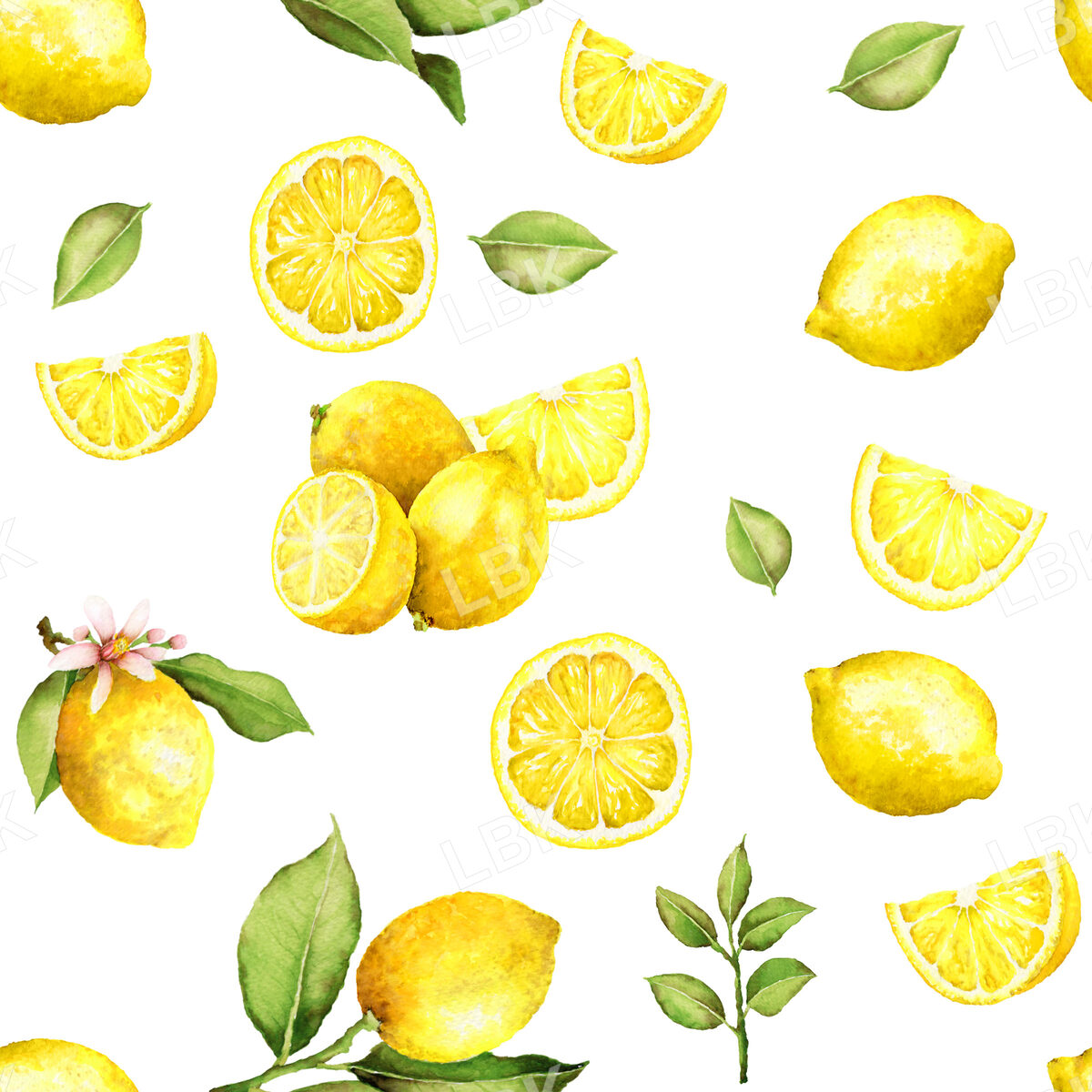 Watercolor Lemons
