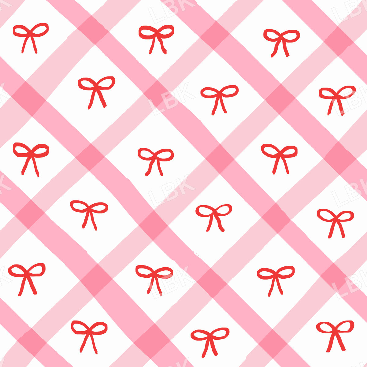 Christmas Ribbons-Checks