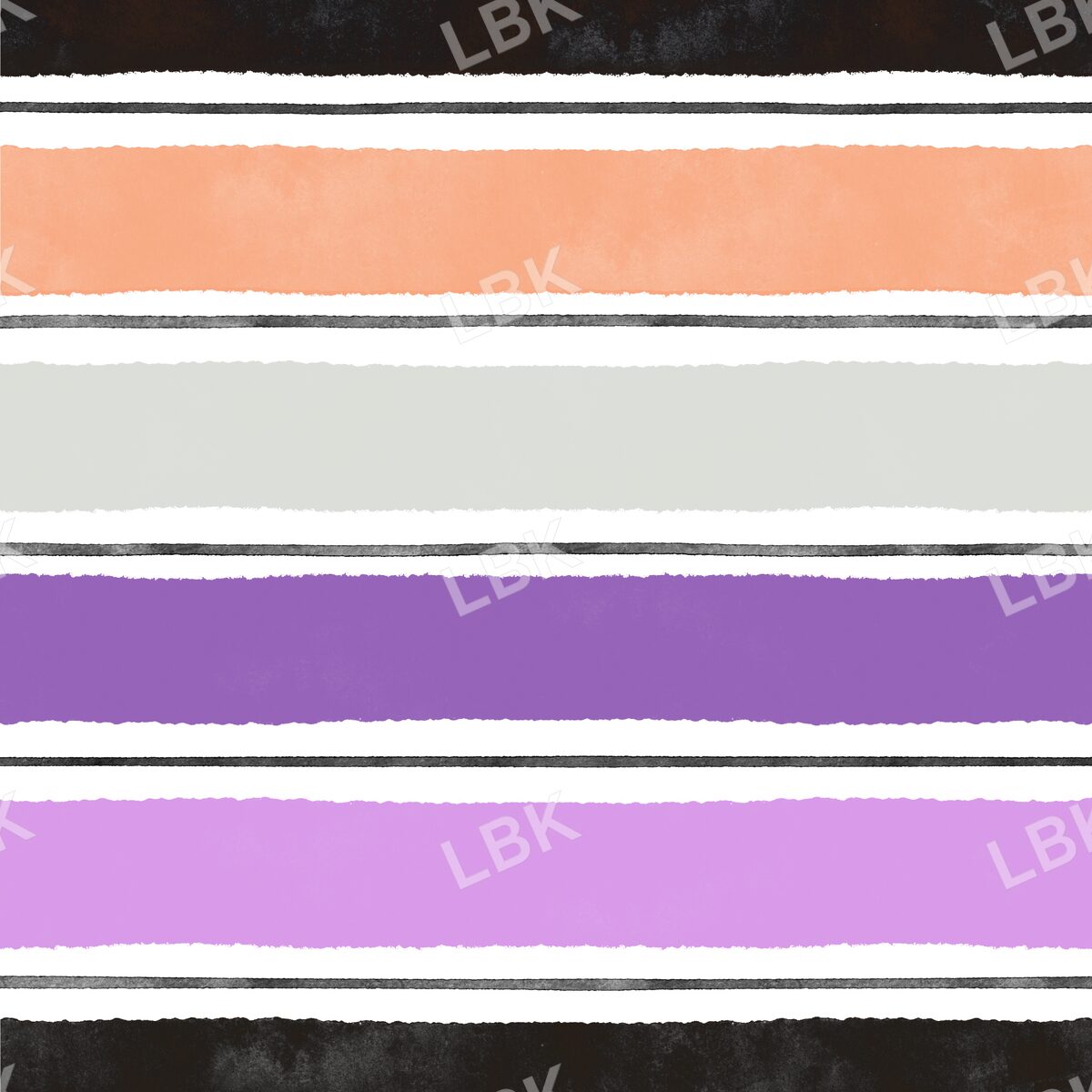 Halloween horizontal stripe white purple orange black