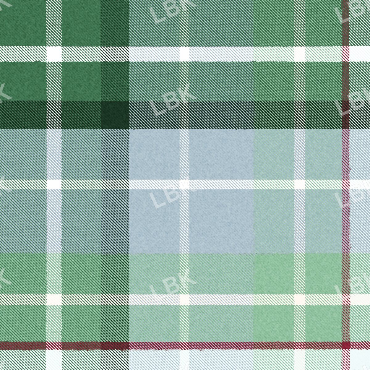 North Pole plaid light blue green mix