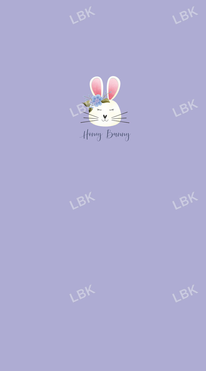 Hoppy Easter Panel Honey Bunny Purple
