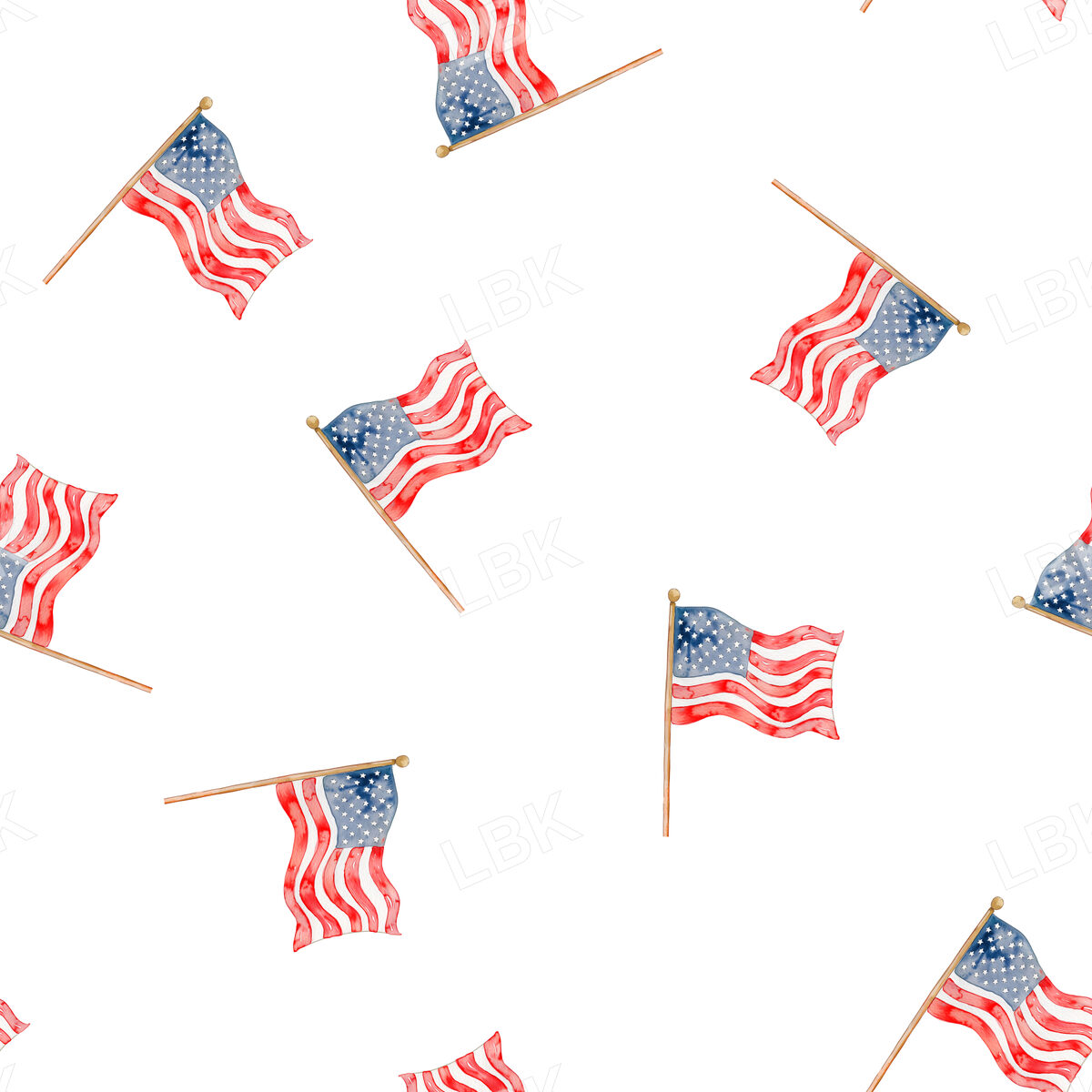 American Flag Tossed