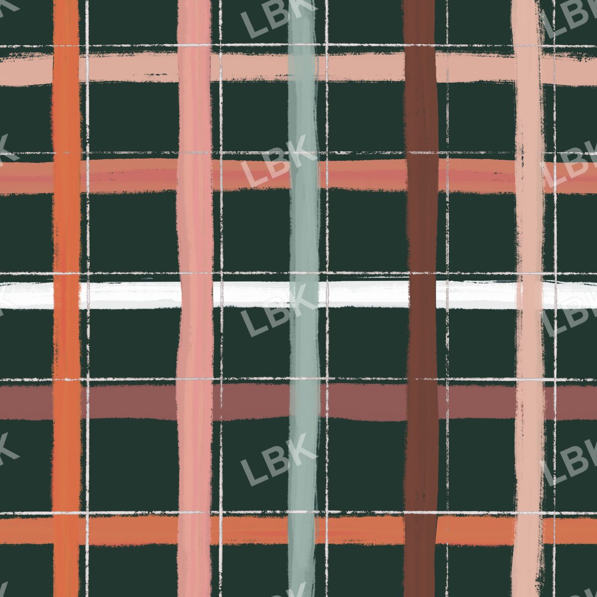 Dark green autumn multi plaid with white