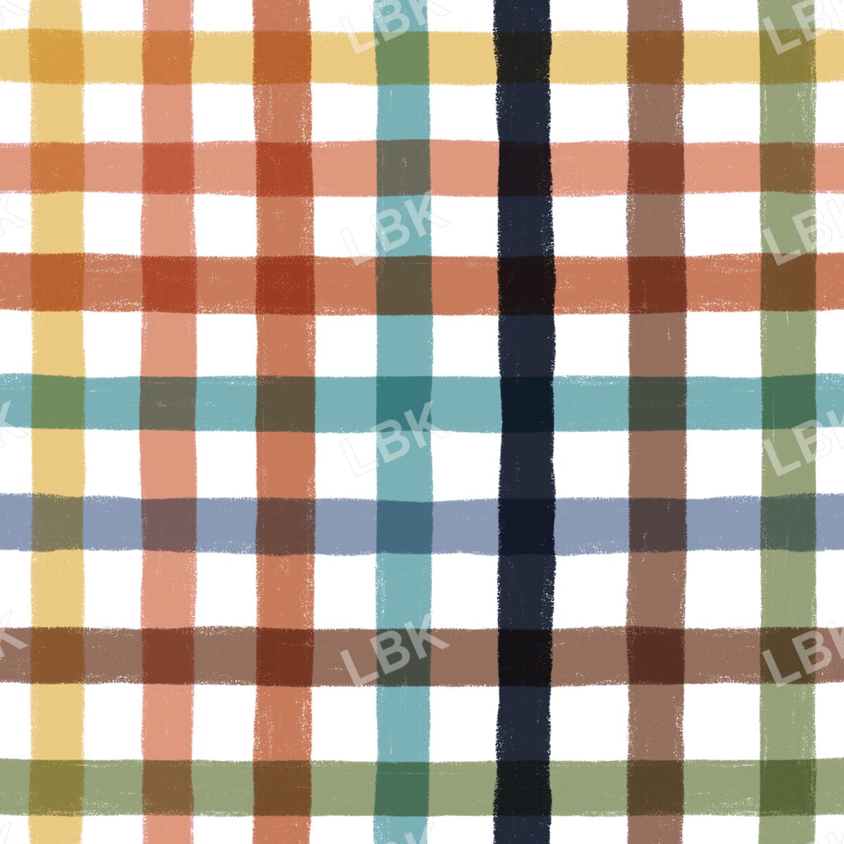 School house plaid - white multicolor