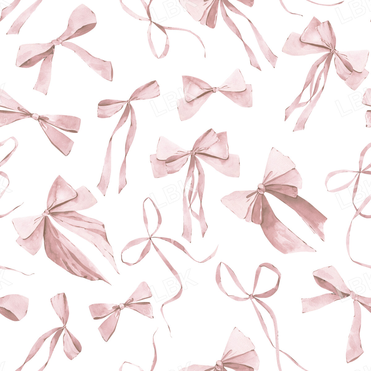 Dusty Blush Watercolor Bows