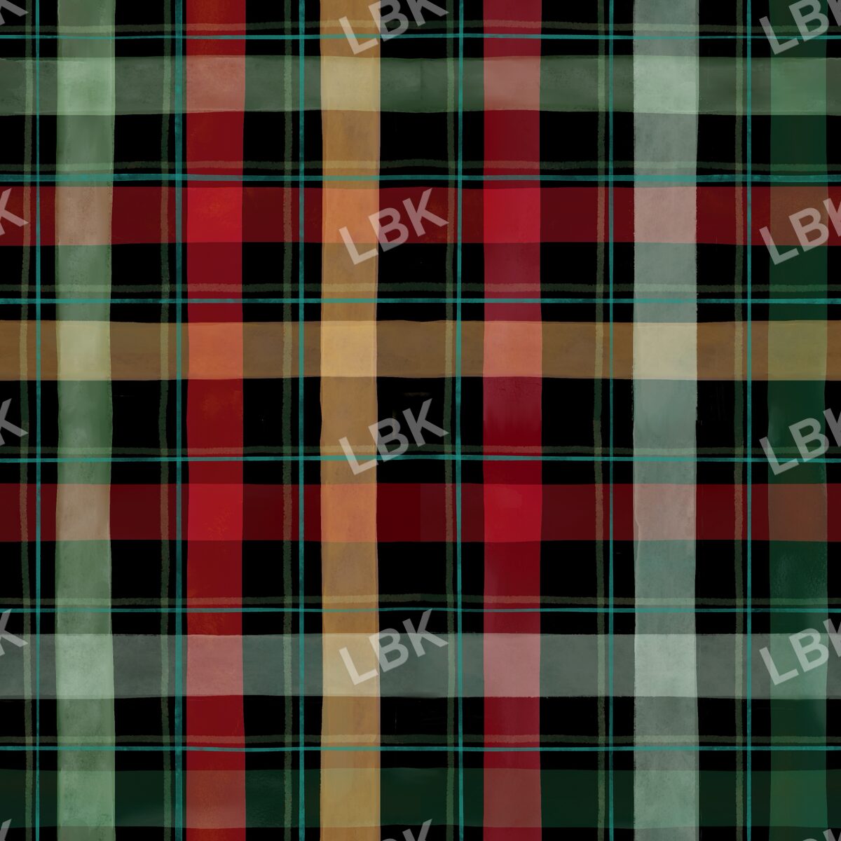 Joyous Holiday plaid black