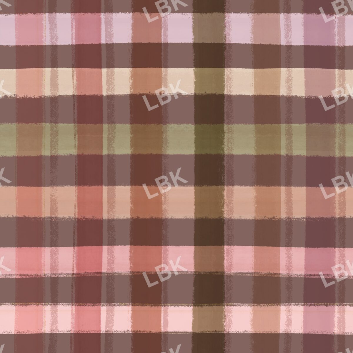 Muted brown multi plaid