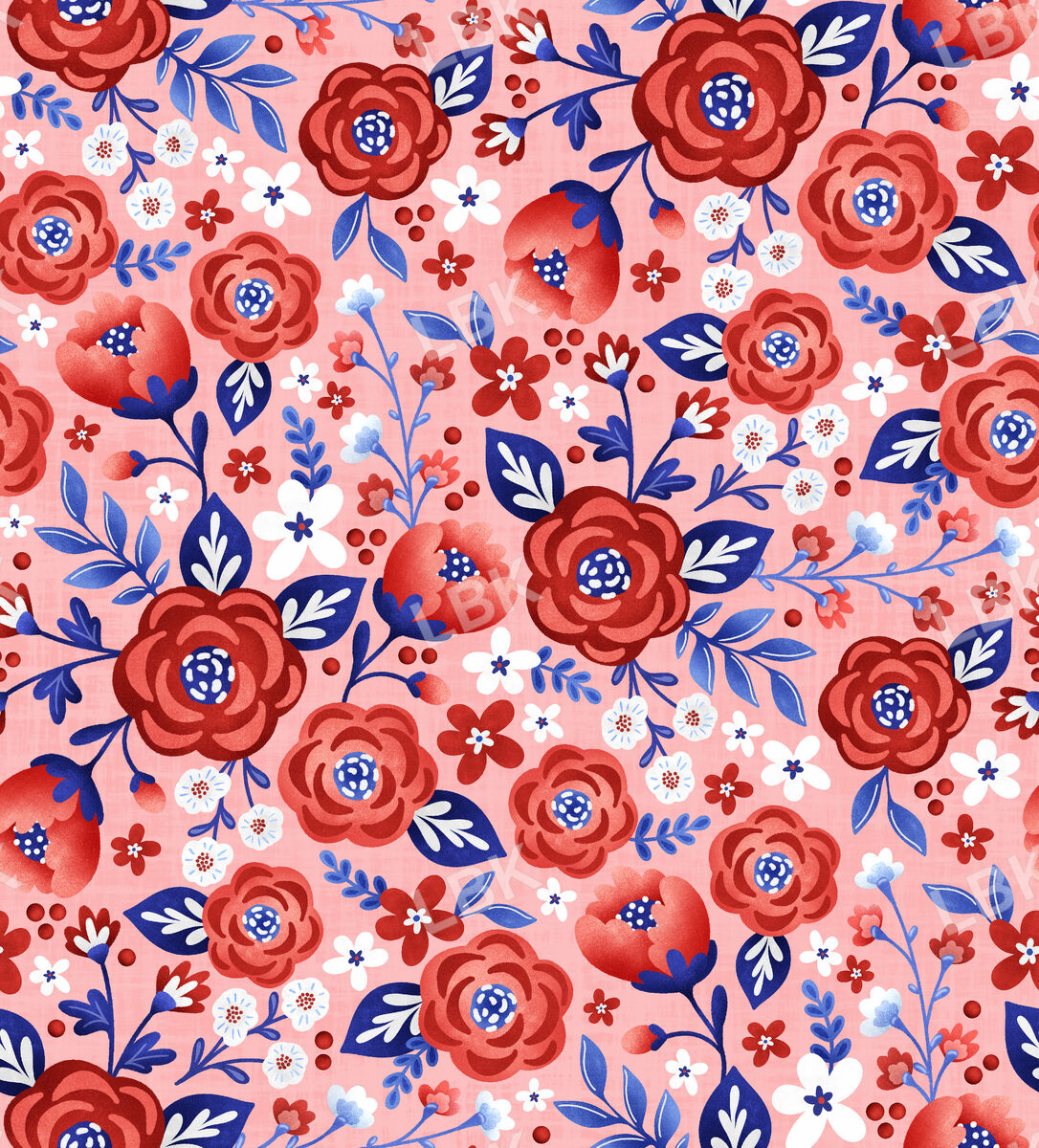 All American Floral Pink