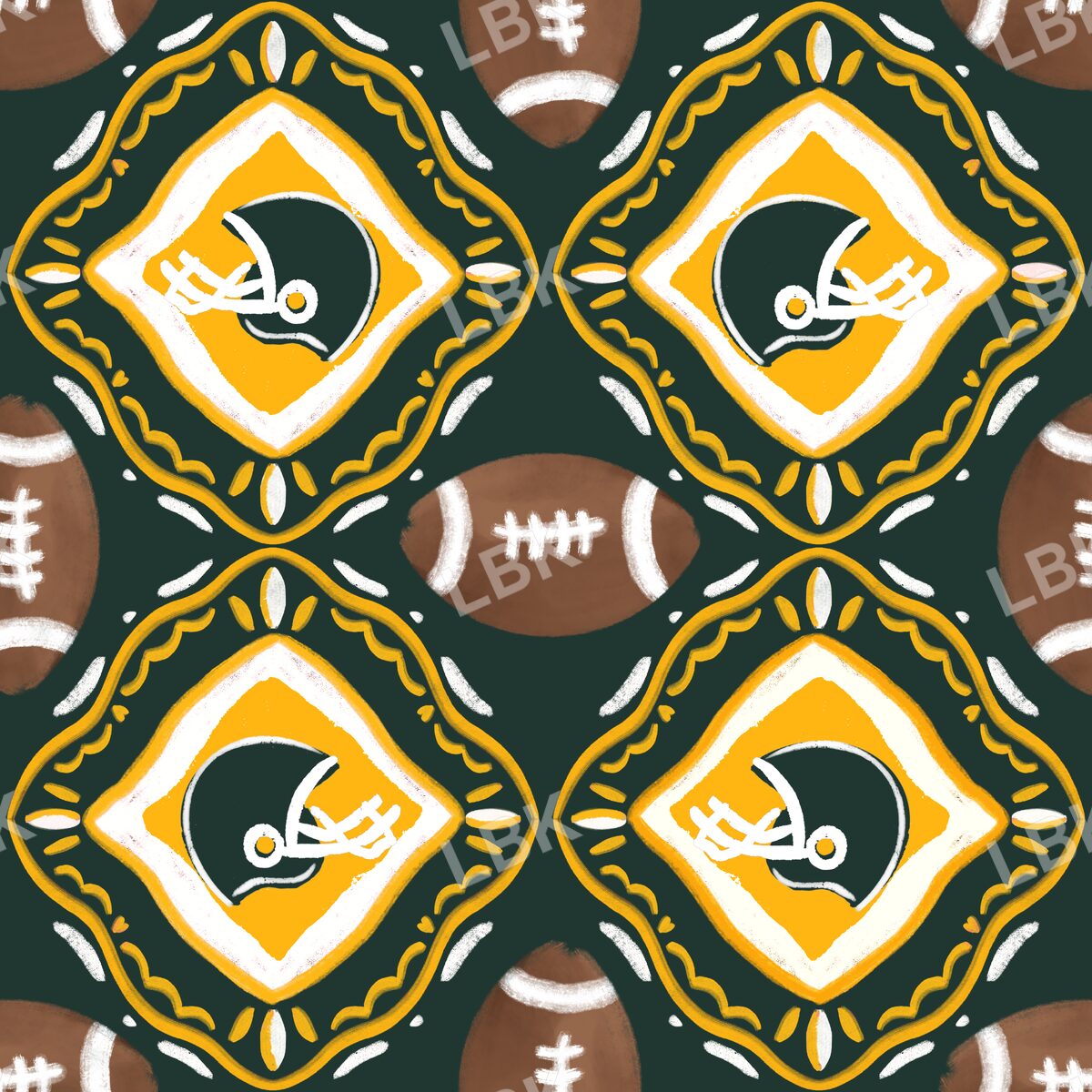 Green Bay team football tiles green