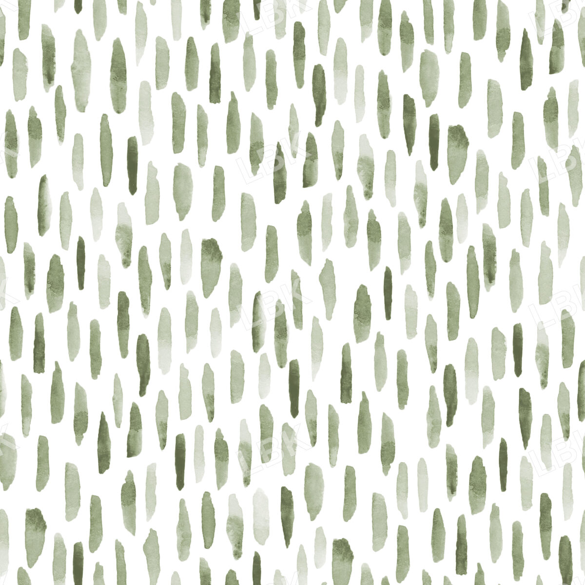 Dusty Olive Sage Inky Watercolor Stripes