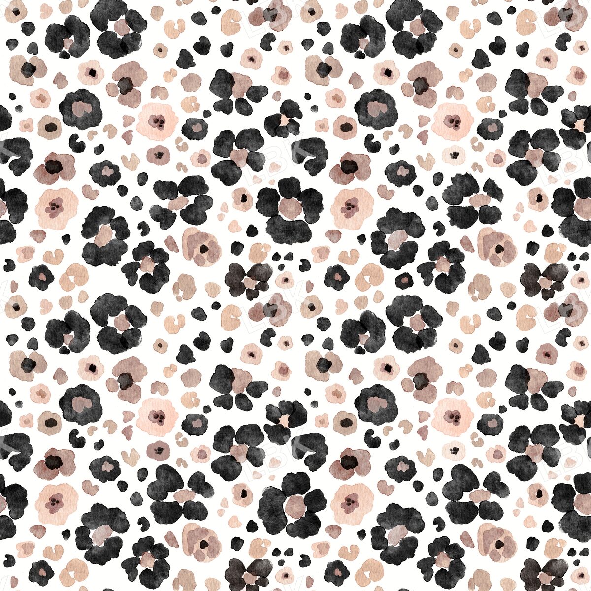 Floral leopard off white