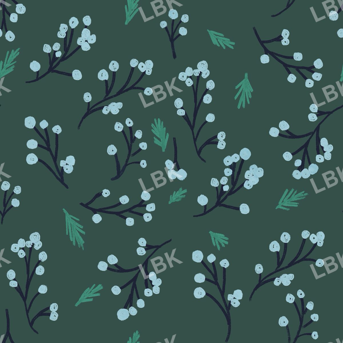 Pine and berry pine green navy