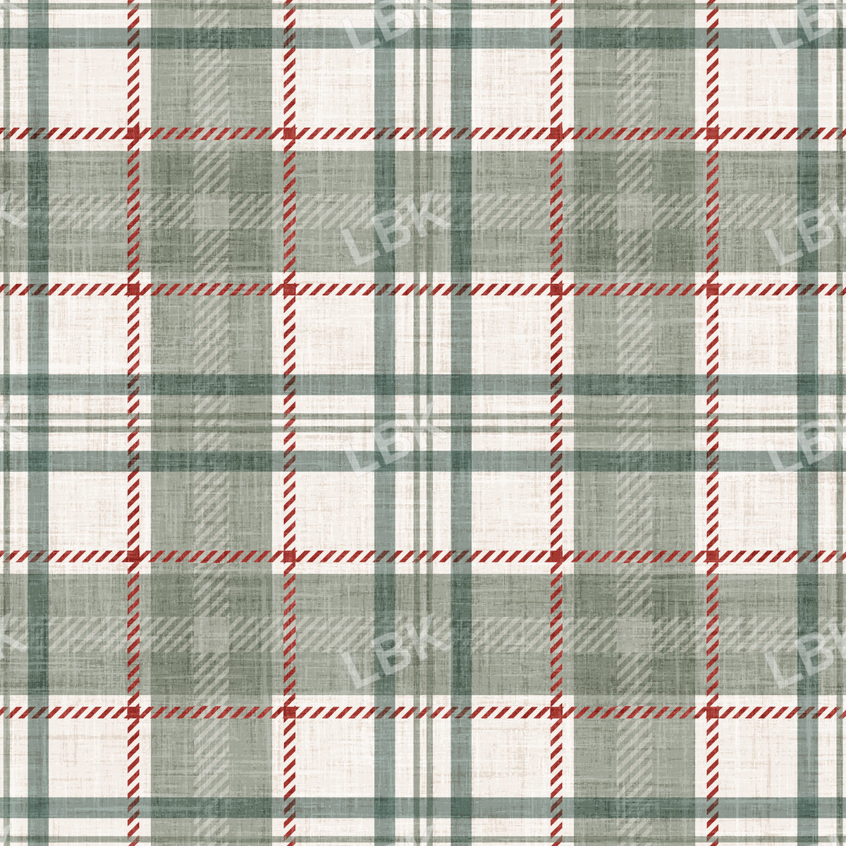 Christmas Faux Flannel Plaid Wreath